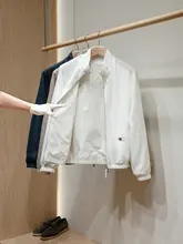 男性用リバーシブル立ち襟ジャケット【リネンと防水素材使用】
