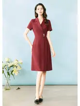 アンゴラ素材の赤い翻領ワンピース【エレガントデザイン】（セットアップ対応）