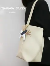 レトロトートバッグ【牛皮製・大容量・肩掛けタイプ】
