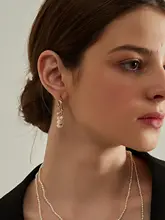 フレンンテージスタイルのバロックパールフリンジイヤリング【極上の柔らかさ・オリジナルデザイン】