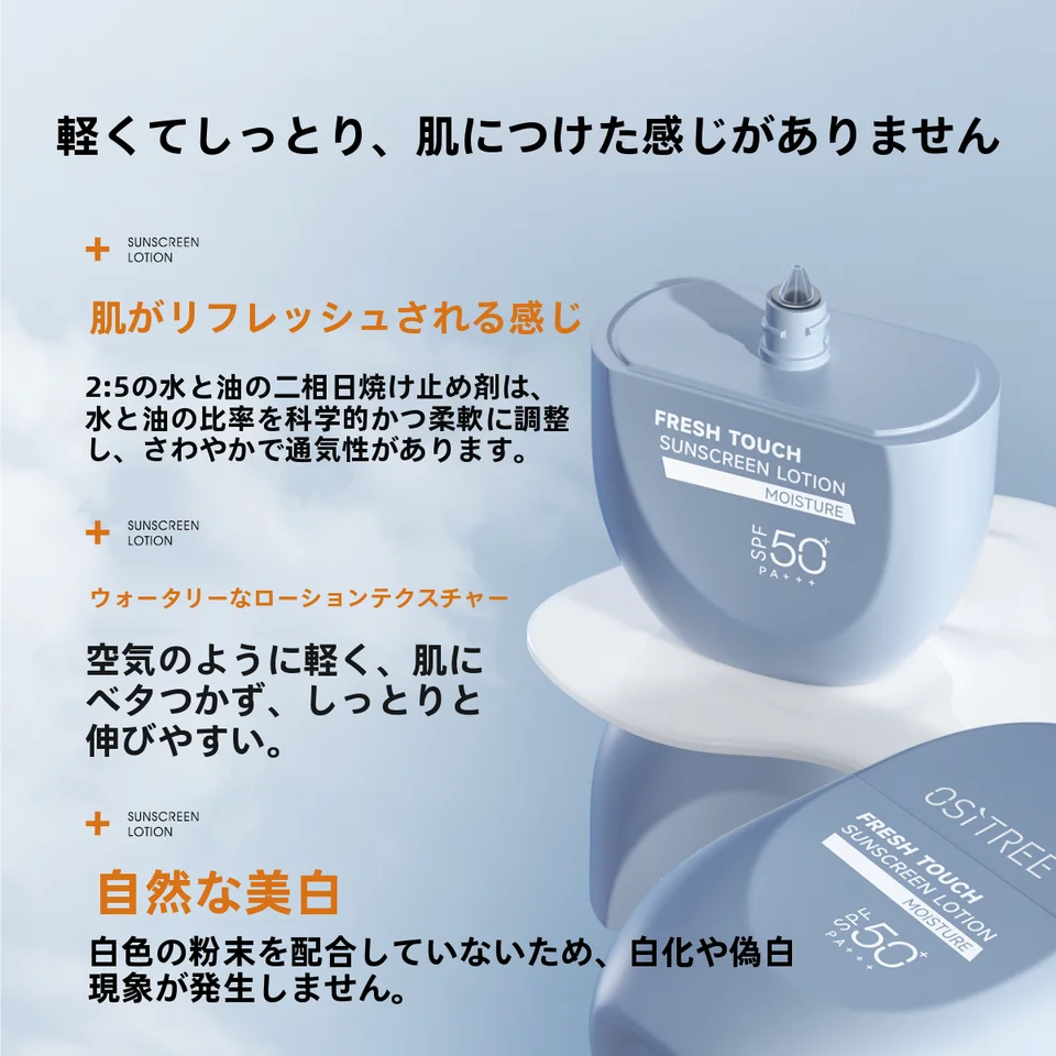 柳の木 男性用日焼け止めクリーム【SPF50+・紫外線防止・防水・汗に強い・さっぱりした使用感】