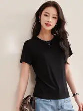ラウンドネック天絲とウールのマスクTシャツ【夏用・短袖・極上の柔らかさ】
