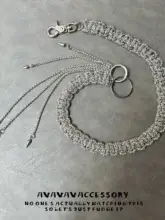 手作り編み込みチェーンの高級感あるバッグチャーム