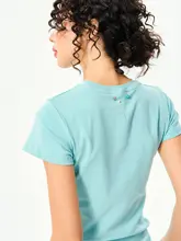YOUNG STAGE 無地ショートスリーブTシャツ【レディース・フィットデザイン・夏用】
