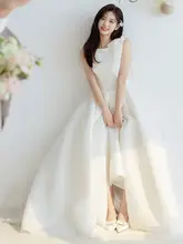 シンプルでエレガントなロングドレス【法式軽婚纱・小柄対応】（セットアップ対応）