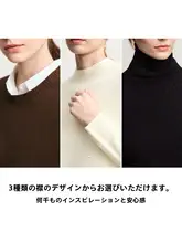 全羊毛製 通勤用セーター【シームレスデザイン・ベーシックスタイル】