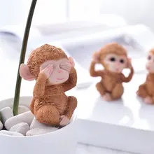 かわいいモンキー置物【癒し系・デスクトップ装飾】