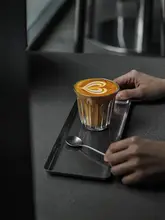レトロスタイルの不锈鋼トレイ【カフェ用・ケーキ・スイーツ用・ヴィンテージ風】