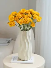 デザイン陶器花瓶【水耕栽培・ローズ・フレンチスタイル・インテリア装飾用】