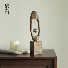 栗石のクリエイティブなゆらゆらボール装飾工芸品【侘寂風・アートインテリア】