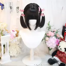 可愛い日系ロリータ風ウィッグ【前髪あり・内巻き・フルヘッド・自然な短髪】
