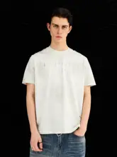 アメリカンビンテージ ダブルカラー 破れ加工 Tシャツ【ストリートスタイル・ショートスリーブ】