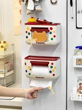 可愛らしい壁掛けティッシュボックス【キッチン用・ウェットティッシュ収納・創意デザイン】