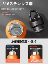 ワンタッチオープンの真空保温ボトル【ステンレス鋼・男女兼用・車載用・ティーカップ】