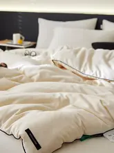 極上の柔らかさのリネン混大豆繊維ベッドカバー【おしゃれな猫デザイン・冬用】