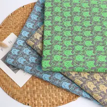 猫刺繍のツイード風生地【秋冬向け・暖色系・ペンケース用】
