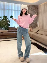 愛らしいデザインのニットセーター【カシミヤ混・羊毛・天絲】