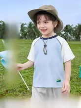 Tシャツ 半袖 キッズ ボーイズ クルーネック 接触冷感 ひんやり インナー 夏 トップス