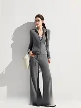 デロンジンラウンドカラー長袖ジャケット【ストレッチ・通気性・秋冬用】（セットアップ対応）