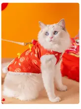 犬用 新年福袋型洋服【棉製・唐装・小型犬・秋冬用】（セットアップ対応）