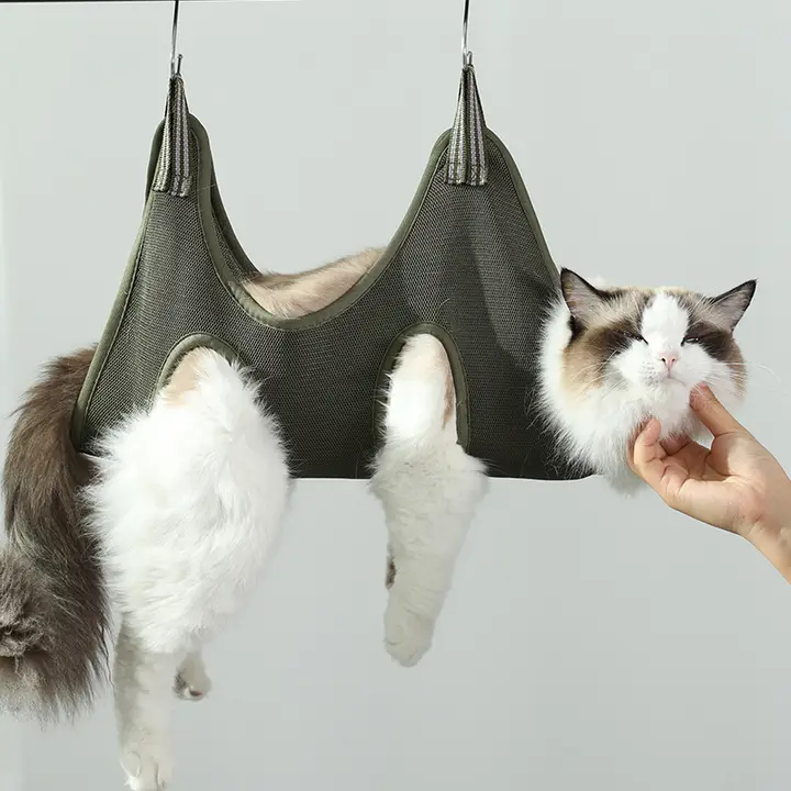 猫用洗浄袋【ペット用・爪切り固定器・ハンギング式・防抓咬】