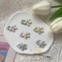 ペット用 手作りミニヘアクリップ【猫と犬用・桜デザイン・柔らかい素材】