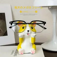 可愛い犬の眼鏡スタンド【オフィスデスク用・高級感あるデザイン】