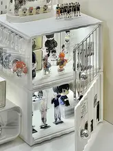 二次元デザインの卓上収納キャビネット【フィギュア展示・防塵対策】