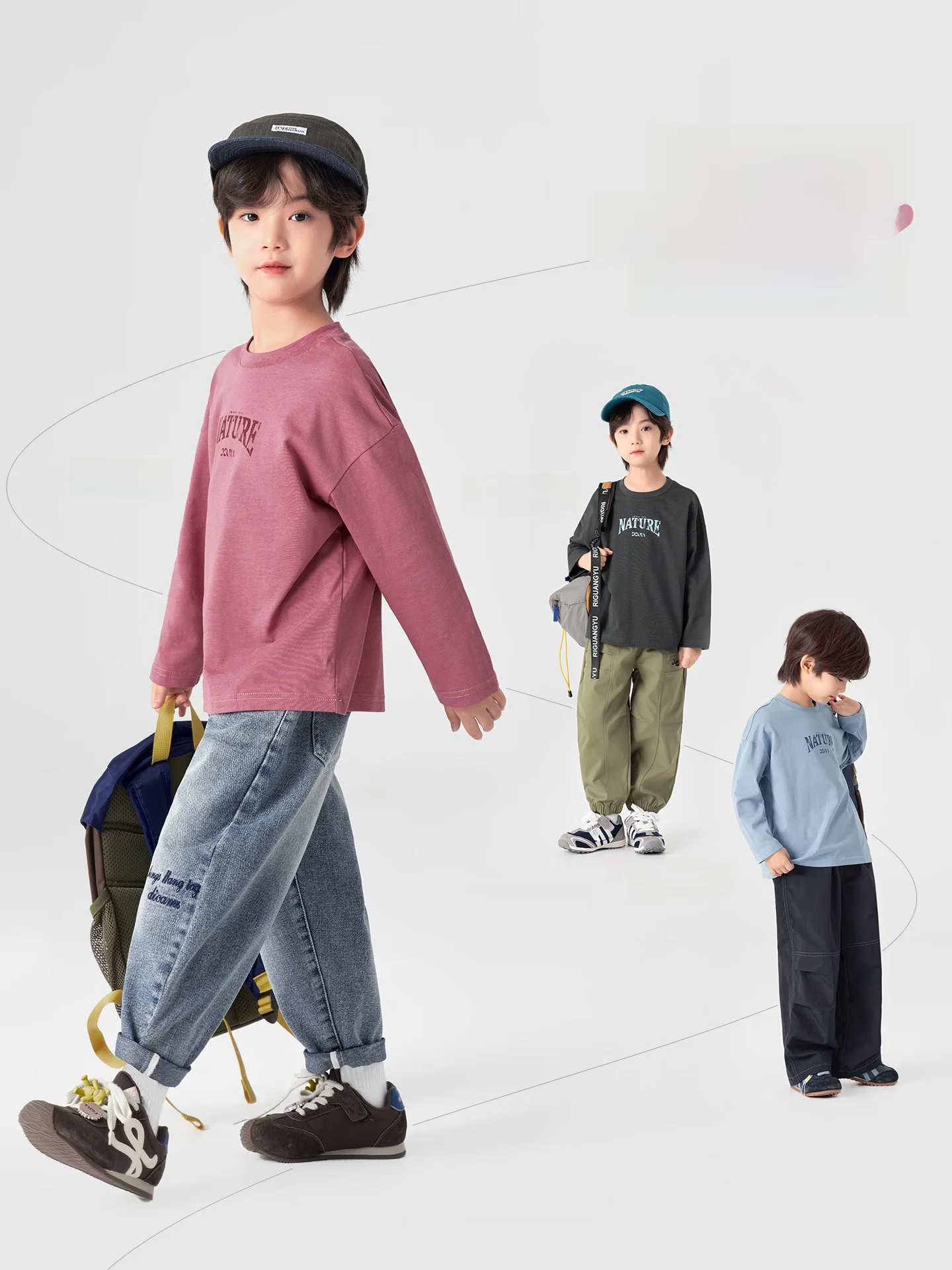 男の子用アメリカンスタイルTシャツ：ジャストサイズをどう決めるか