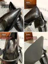 レディース 春秋用 ポインテッドトゥ ミドルヒール マリージェーンシューズ【ソフトレザー・ブラック・カジュアルデザイン】