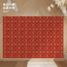 おしゃれな赤色の玄関マット【耐汚れ・お手入れ不要・カット可能】