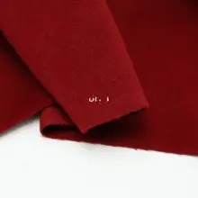 深いヴィンテージレッドのシルクカシミヤ混ウール生地【コート・漢服用・片面起毛】