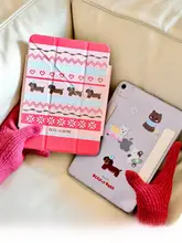 クリスマスデザインのiPad保護ケース【全包型・磁石吸着・分離型Y型】