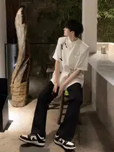 国風デザイン 短袖Tシャツ【立襟・盤扣・夏用・カジュアル】