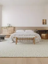 羊毛製ハンドウィーブラグ【モダンミニマリスト・リビング＆ベッドサイド用】