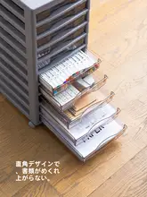 引き出し式A4収納キャビネット【オフィス用・移動可能・化粧品・文房具収納】