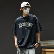 アメリカンスタイル 半袖Tシャツ【カジュアル・刺繍デザイン・コットン】