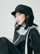 デザイン性高い春夏用キャスケット【防止日差し・アートスタイル】