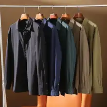 アウトドア向けシンプル無地ストレッチシャツ【ビジネスカジュアル・長袖】