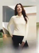 極上の柔らかさのポロシャツ【長袖・ニット・フィット感】