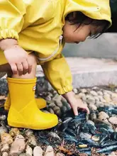 男女兼用 親子用レインブーツ【中筒・天然ゴム・防滑・防水】