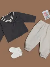 子供用海軍風デザイン手作りセット（セットアップ対応）