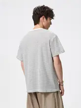 半袖Tシャツ メンズ ストライプ クルーネック ヴィンテージ カジュアル ゆったり 夏 着回し 「RHRB」