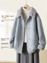 環境に優しいボア素材の厚手コート【冬用・クランベリーカラー・ロングジャケット】
