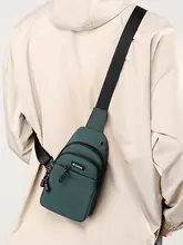 メンズミニショルダーバッグ【ファッション・シンプル・携帯電話収納可・オックスフォード布・斜め掛け】
