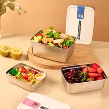 304ステンレス製密閉ランチボックス【お弁当・持ち運び便利・シンプルデザイン】