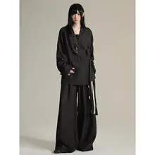 セットアップ ユニセックス フレンチ風 デザイン性 カジュアル ルーズ 春