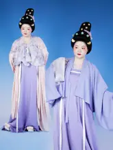 ワンピース漢服女性の春と秋の胸までの長さのシャツとスカートワンピース