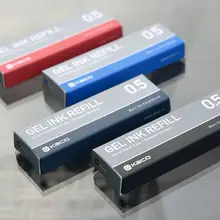 KACO 0.5mm 書き心地の良いボールペン替芯 10本セット【赤・黒・青・速乾性・文房具】