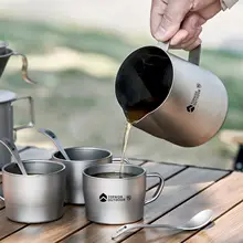 純チタン製 コーヒー器具【軽量・アウトドア用・ドリップ式コーヒーポット】（セットアップ対応）